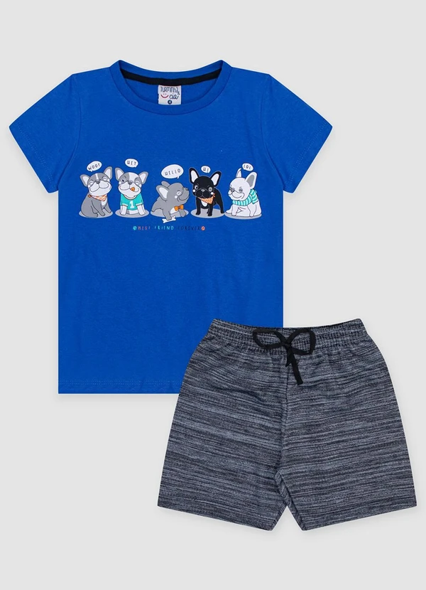 Turminha - Conjunto Infantil Dogs Azul 2