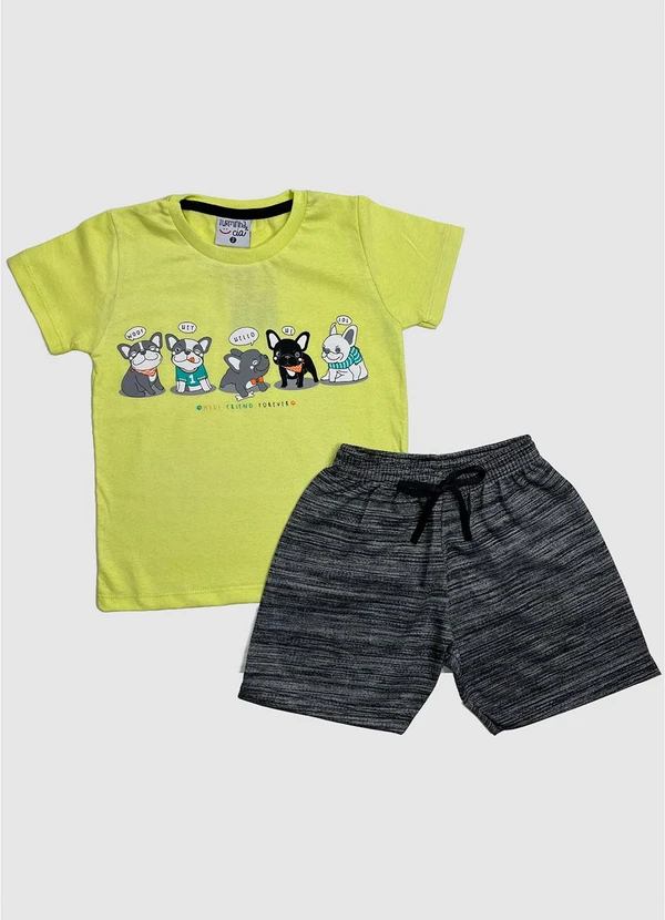 Turminha - Conjunto Infantil Dogs Vermelho 2