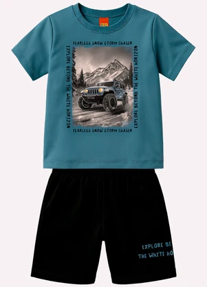Kyly - Conjunto Infantil em Algodão Menino Azul - KYLY