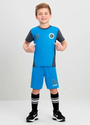 Conjunto Infantil em Malha Dry Fit Quimby Azul - QUIMBY