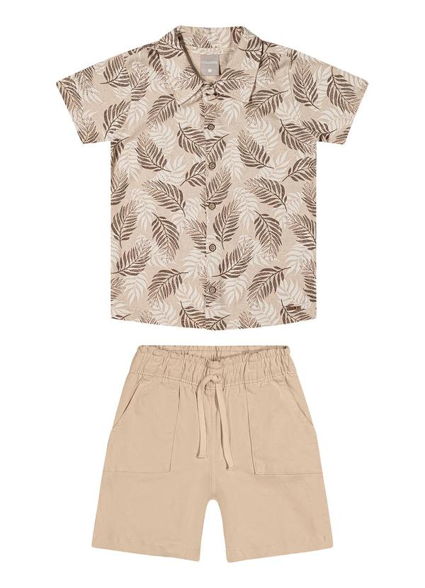 Colorittá - Conjunto Infantil  Estampado de Colorittá Bege