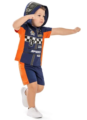 Elian - Conjunto Infantil Fantasia Piloto Azul - ELIAN