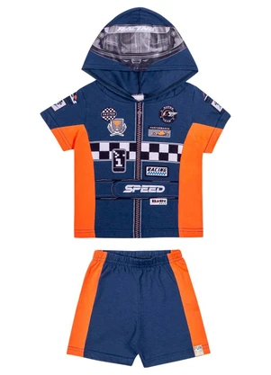 Elian - Conjunto Infantil Fantasia Piloto Azul - ELIAN
