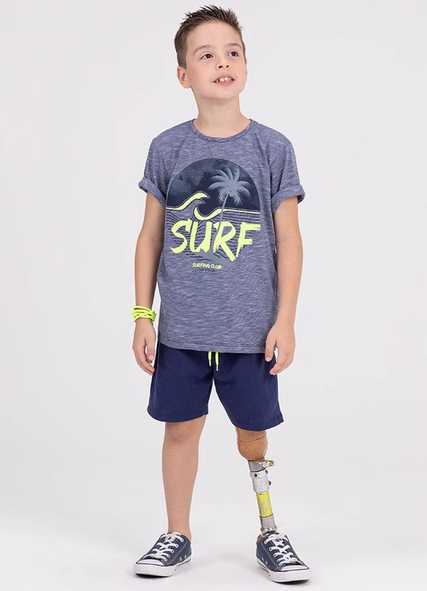 Vida Costeira - Conjunto Infantil Flamê Waves Azul 1