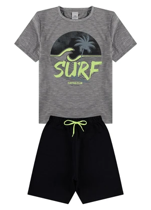 Vida Costeira - Conjunto Infantil Flamê Waves Cinza - VIDA COSTEIRA