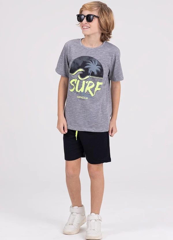 Vida Costeira - Conjunto Infantil Flamê Waves Cinza 1