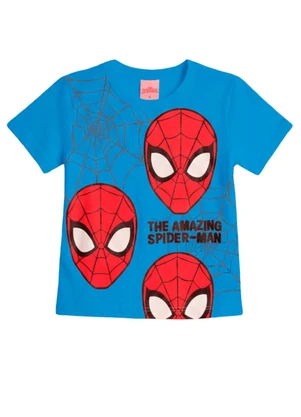 Brandili - Conjunto Infantil Homem Aranha Puff Azul - BRANDILI
