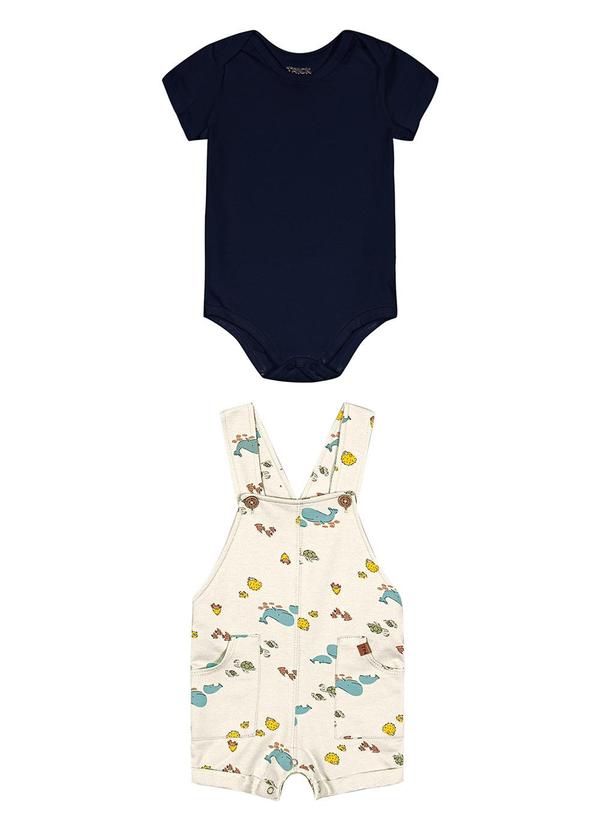 Trick Nick - Conjunto Infantil Jardineira Baleia Azul