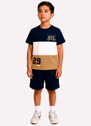 Kyly - Conjunto Infantil Lettering Menino Azul - KYLY
