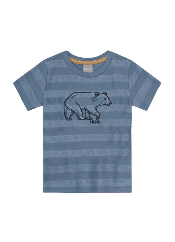 Brandili Mundi - Conjunto Infantil Listrado de Ursinho Azul 3