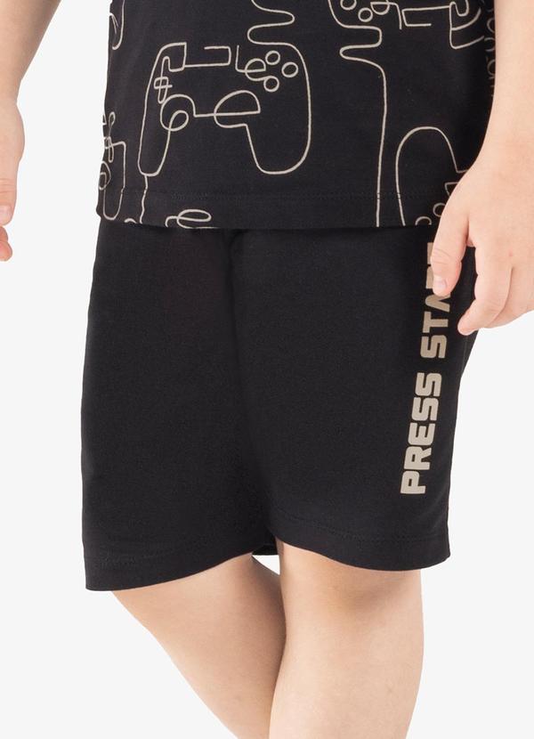 Rovi Kids - Conjunto Infantil Machão com Bermuda Preto 5