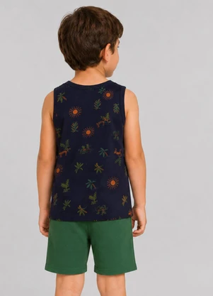Select - Conjunto Infantil Machão e Bermuda Verde - SELECT
