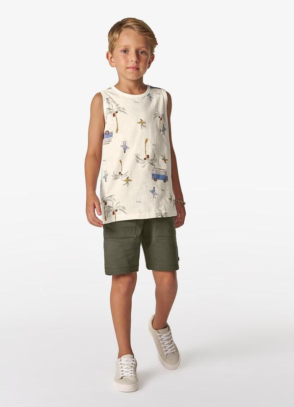 Trick Nick - Conjunto Infantil Machão e Bermuda Bege