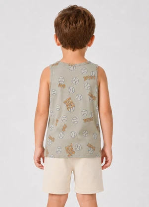 Select - Conjunto Infantil Machão e Bermuda Bege - SELECT