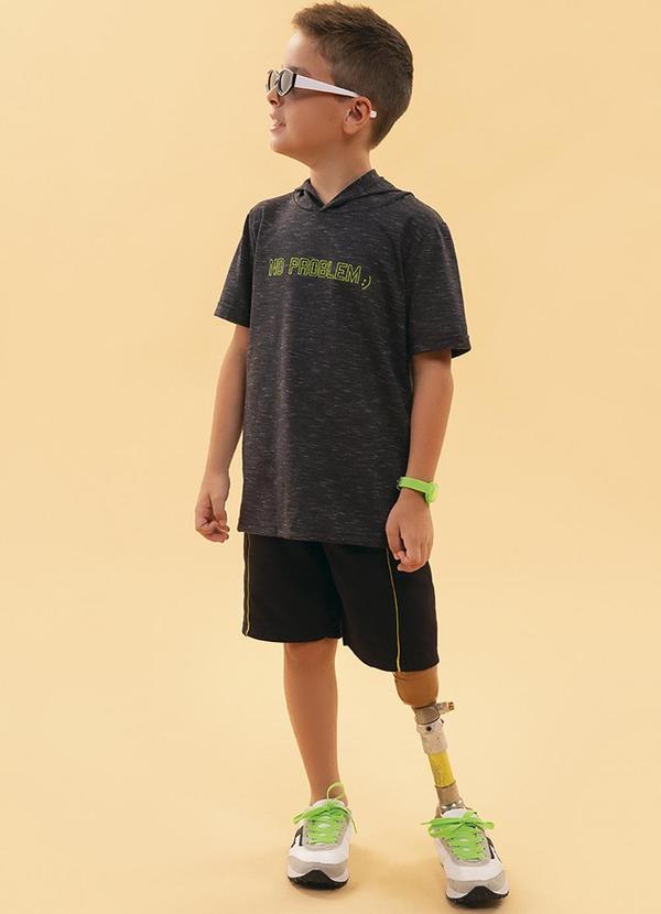 Soft Bonni - Conjunto Infantil Malha Flamê Moletinho Preto