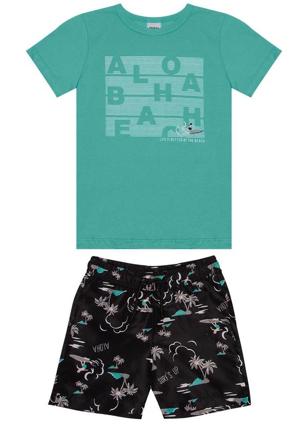 Rovi Kids - Conjunto Infantil Menino Aloha Verde