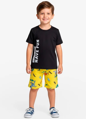 Rovi Kids - Conjunto Infantil Masculino Amarelo - ROVI KIDS