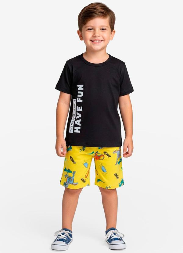 Rovi Kids - Conjunto Infantil Masculino Amarelo
