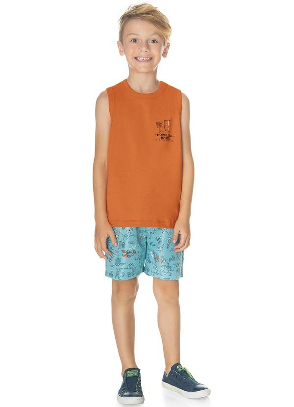 Rovi Kids - Conjunto Infantil Menino Beach Laranja