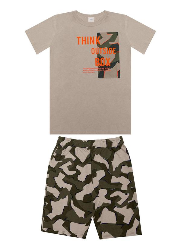 Rovi Kids - Conjunto Infantil Masculino Camuflado Bege
