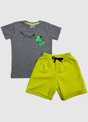 Turminha - Conjunto Infantil Masculino Cinza - TURMINHA