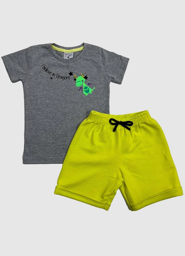 Turminha - Conjunto Infantil Masculino Cinza