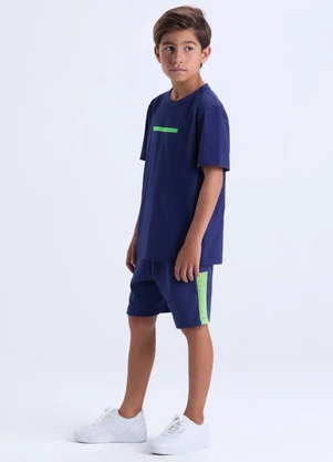 Vida Costeira - Conjunto Infantil Masculino com Tela  Marinho  - VIDA COSTEIRA