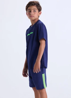 Vida Costeira - Conjunto Infantil Masculino com Tela  Marinho  - VIDA COSTEIRA