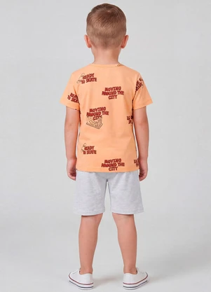 Select - Conjunto Infantil Masculino Estampada Laranja - SELECT