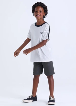 Vida Costeira - Conjunto Infantil Masculino Faixas Off White - VIDA COSTEIRA