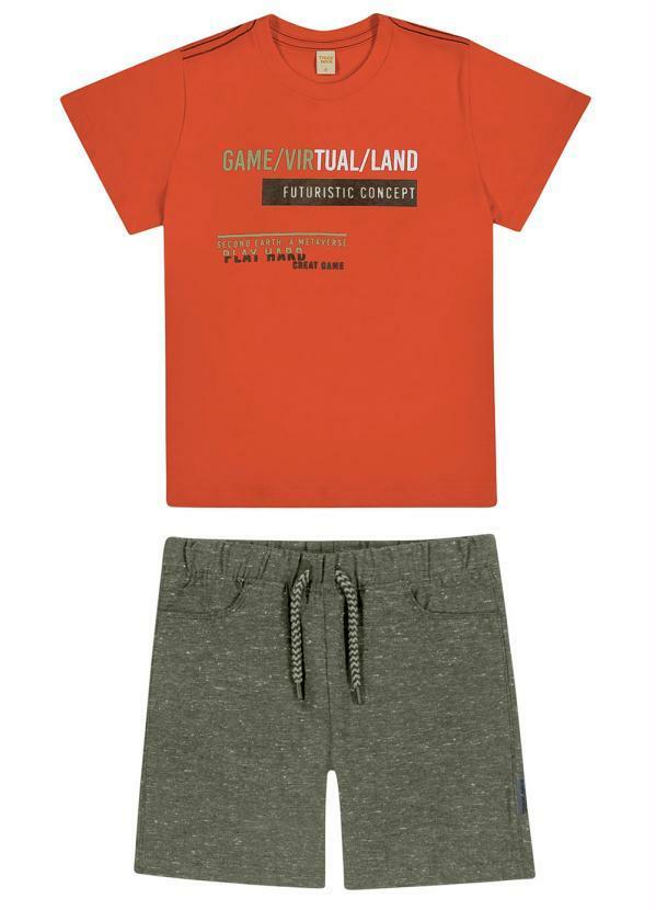 Trick Nick - Conjunto Infantil Masculino Game Laranja