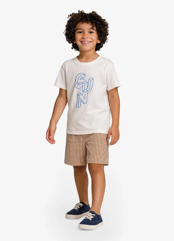 Rovi Kids - Conjunto Infantil Masculino Kids Bege