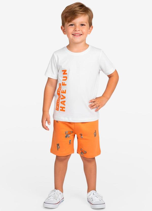 Rovi Kids - Conjunto Infantil Masculino Laranja