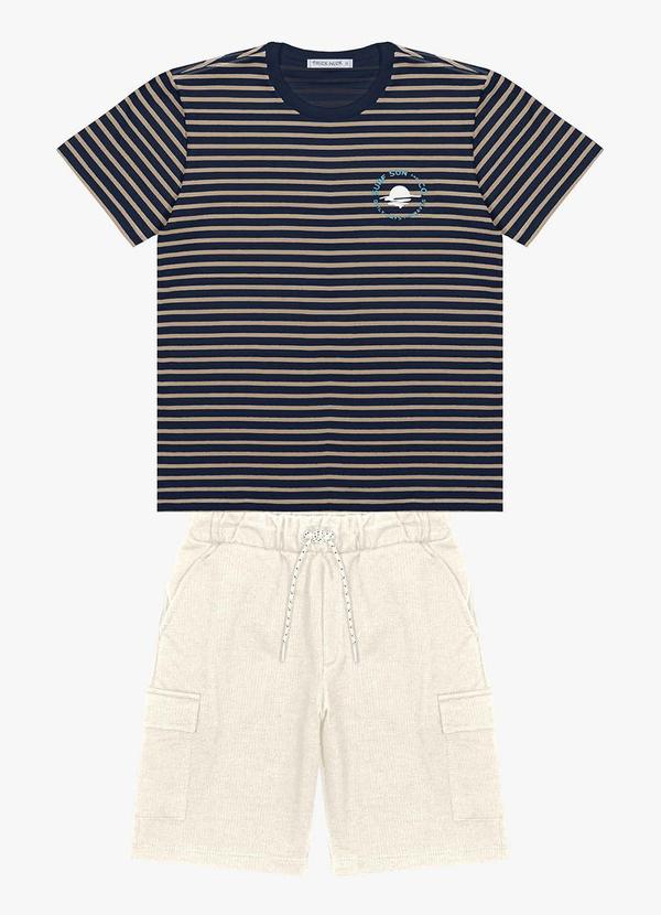 Trick Nick - Conjunto Infantil Masculino Listrado Azul
