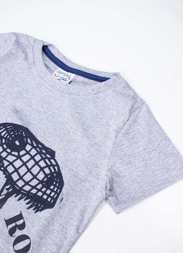 Turminha - Conjunto Infantil Masculino Meia Malha Cinza 2