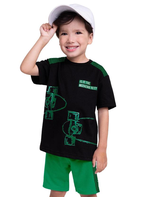 Kyly - Conjunto Infantil Masculino Preto