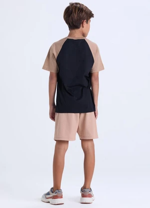 Vida Costeira - Conjunto Infantil Masculino Raglan Bege - VIDA COSTEIRA