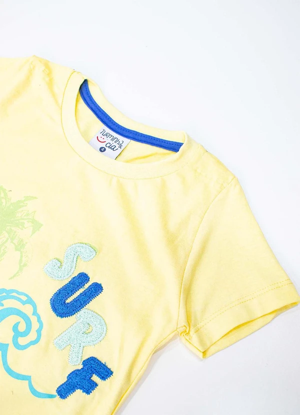 Turminha - Conjunto Infantil Masculino Surf Amarelo 2
