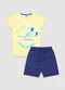 Turminha - Conjunto Infantil Masculino Surf Branco - variação: Amarelo