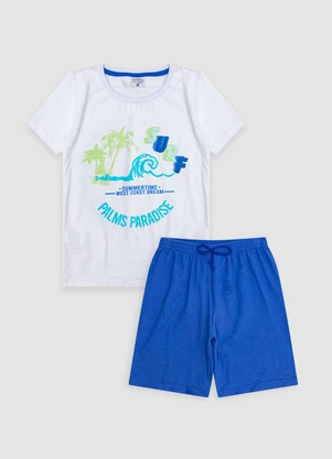 Turminha - Conjunto Infantil Masculino Surf Branco - TURMINHA