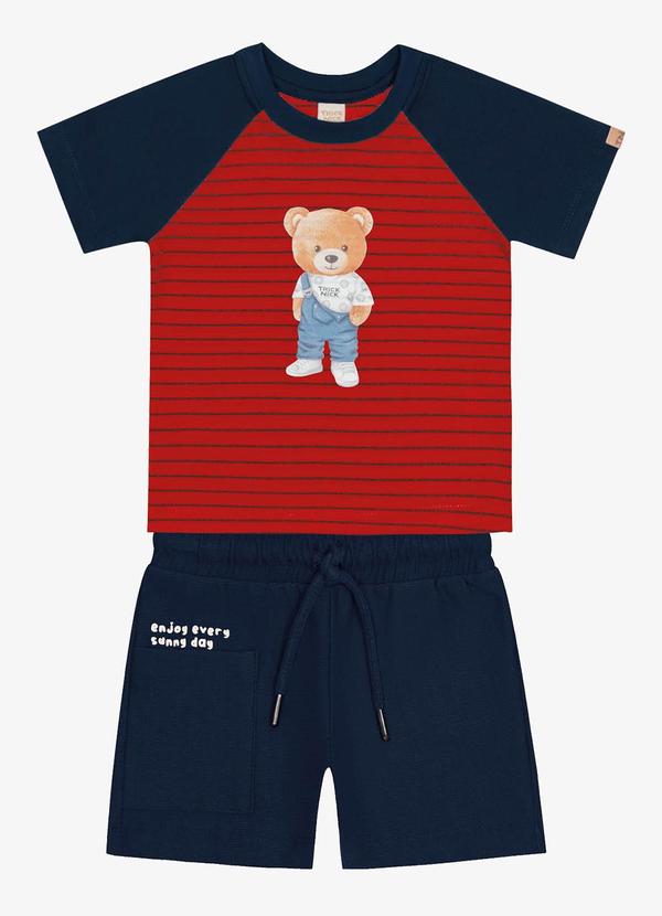 Trick Nick - Conjunto Infantil Menino Urso Vermelho