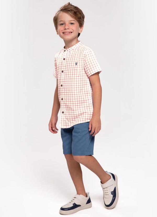 Trick Nick - Conjunto Infantil Masculino Xadrez Vermelho
