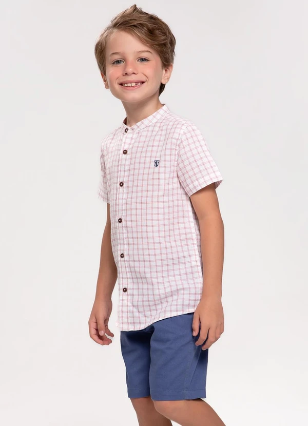 Trick Nick - Conjunto Infantil Masculino Xadrez Vermelho 3