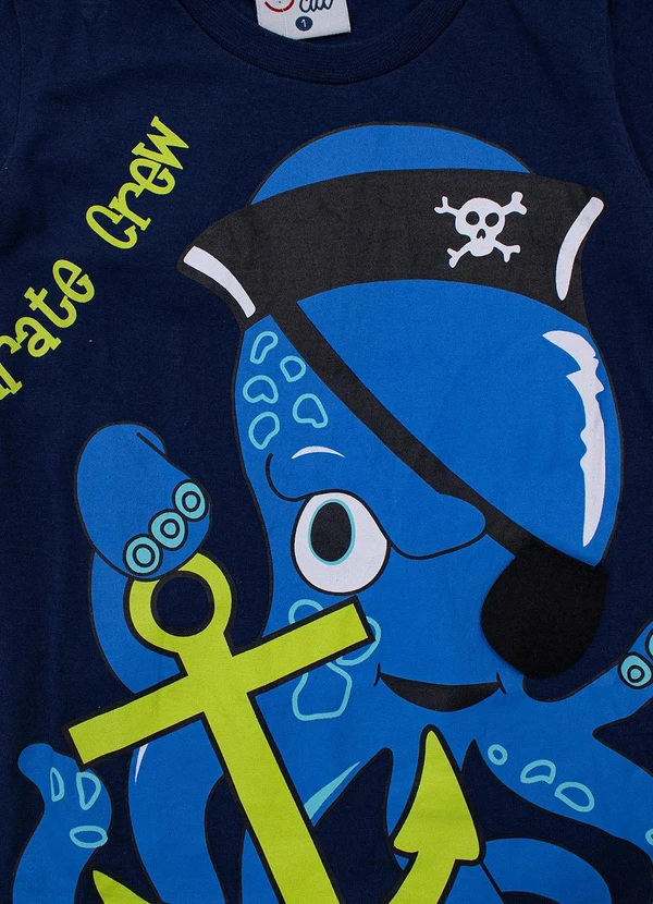 Turminha - Conjunto Infantil Meia Malha Azul 3