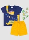 Turminha - Conjunto Infantil Meia Malha/Gorgurim Azul - variação: Azul