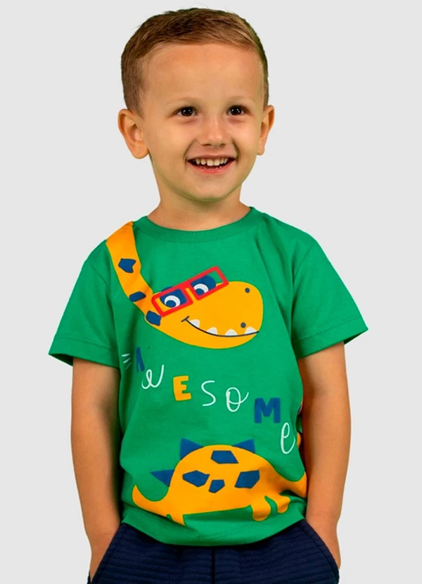 Turminha - Conjunto Infantil Meia Malha/Gorgurim Verde 2