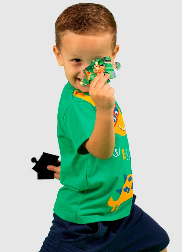 Turminha - Conjunto Infantil Meia Malha/Gorgurim Verde 4