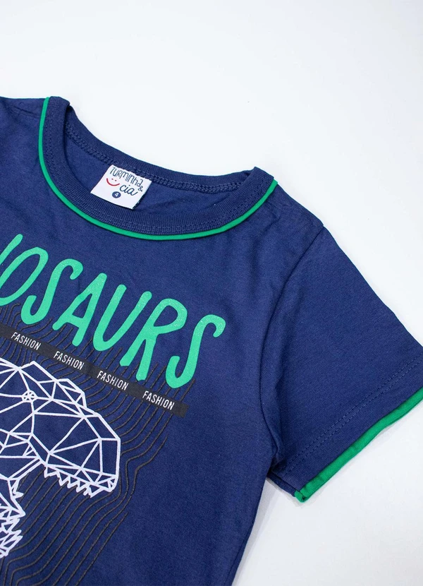 Turminha - Conjunto Infantil Meia Malha/Moletom Azul 2