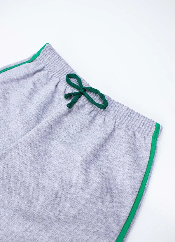 Turminha - Conjunto Infantil Meia Malha/Moletom Cinza 3