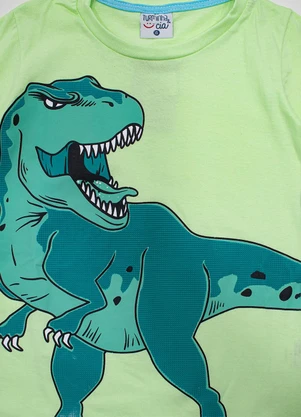 Turminha - Conjunto Infantil Meia Malha/Moletom Dino Verde - TURMINHA